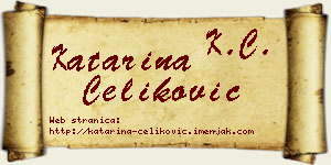 Katarina Čeliković vizit kartica